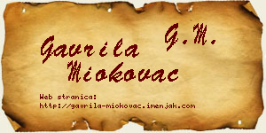 Gavrila Miokovac vizit kartica